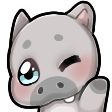 Emma Mei-Li's logo, Chadsworth the Hippo.